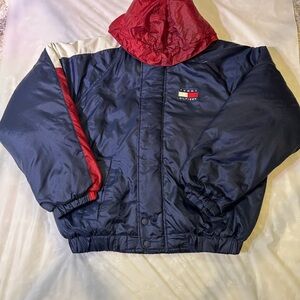 Tommy Hilfiger Navy and Red Hooded Jacket